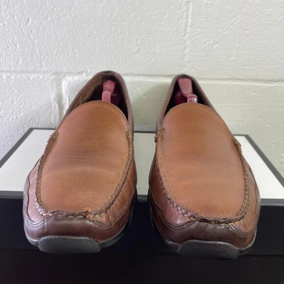 Allen Edmonds Boulder 40026 Brown Leather Driving Loafers Moccasin Men's 14 E - Picture 1 of 9